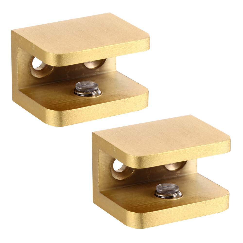 Adjustable Shelf Railing 2 Pcs Glass Clips Clamps Bracket Adjustable Shelves Wall Mount Shelf ...