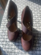 Michael Kors Hancock Lug Sole Stiletto Mary Jane Brown Size 9 New