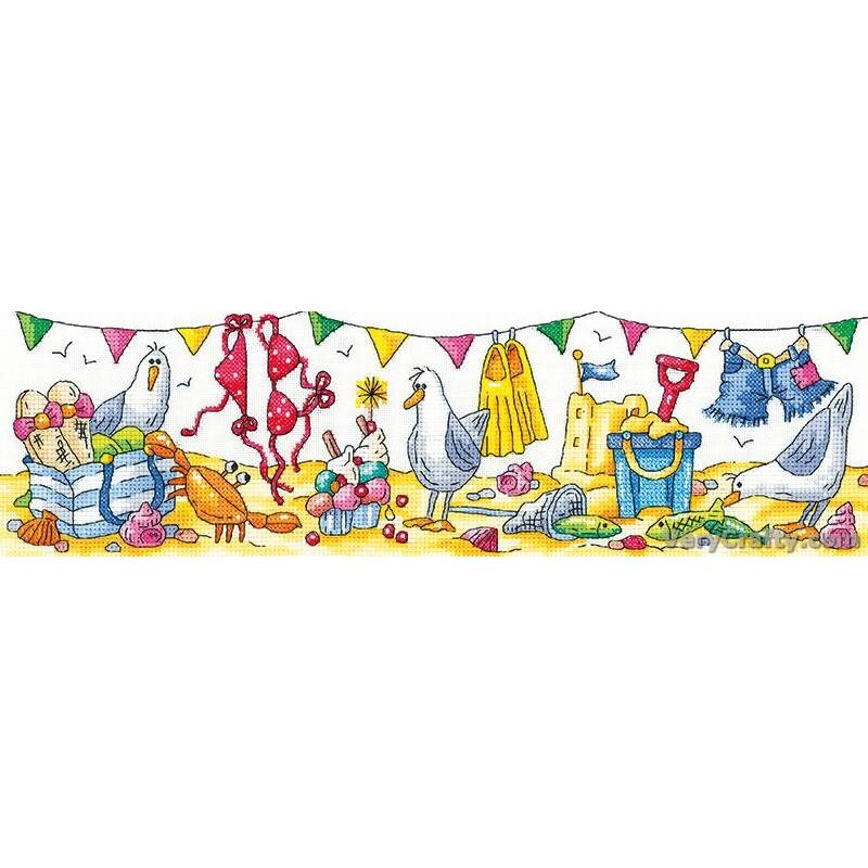 On The Beach Counted Cross Stitch Heritage Crafts