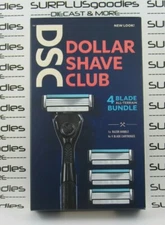 DSC DOLLAR SHAVE CLUB Razor 4-Blade Bundle NEW 1 Handle & 4 Cartridges