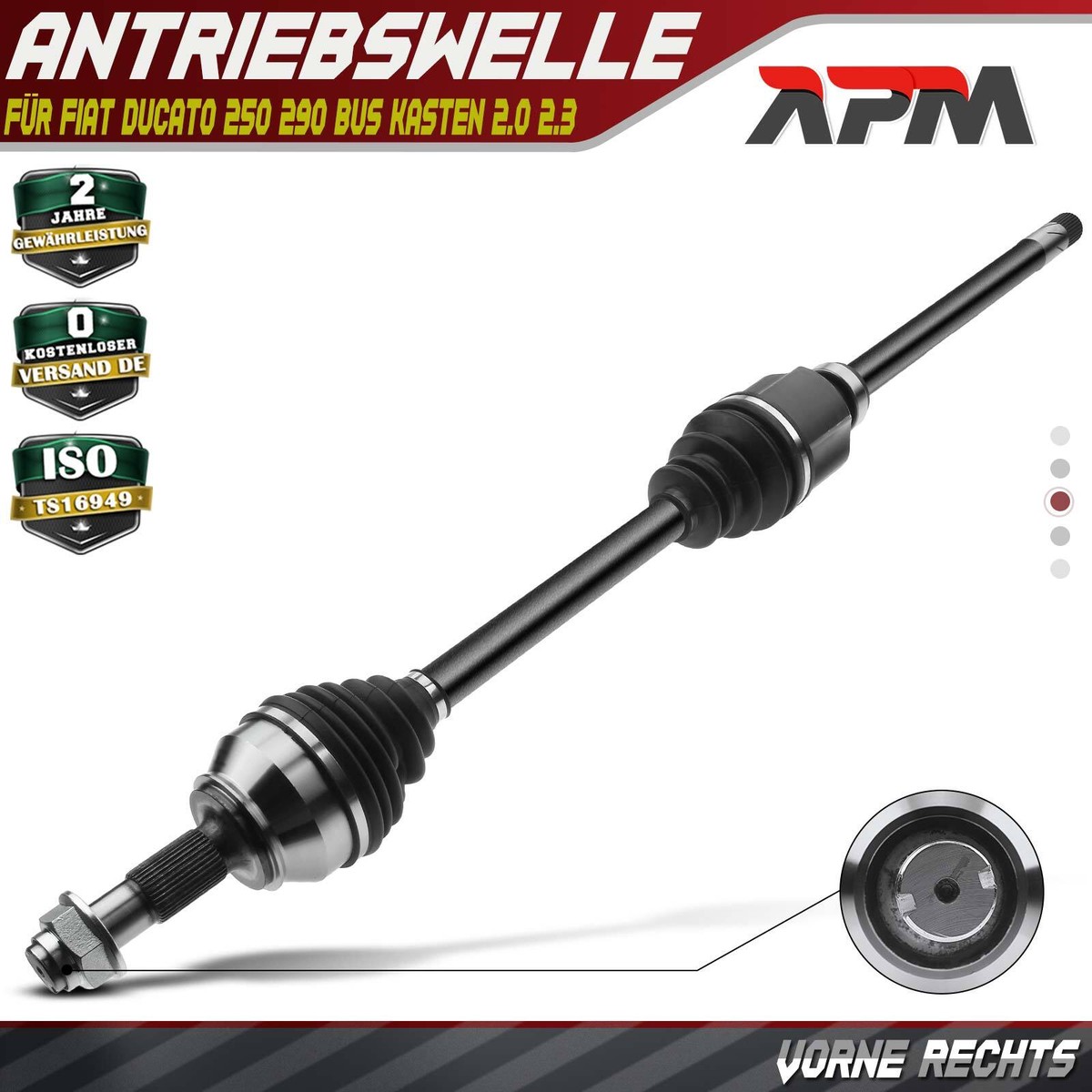 Frankberg Antriebswelle Mit ABS-Ring Für Jumper & Ducato - Vorderachse Links