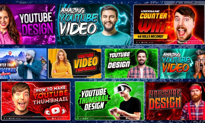 500+ YouTube Thumbnail Templates Bundle | Editable PSD - Image 2 of 3