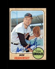 Moe Drabowsky Signed 1968 Topps Baltimore Orioles Autograph