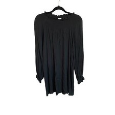 Wilfred Black Cider Mock neck long sleeve mini dress size M