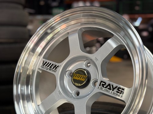 New 16x8 ET20 ULF TE37V Vintage (4 Wheel) 4x100 fit HONDA TOYOTA MAZDA Silver - Picture 6 of 11