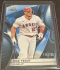 2025 Topps Chrome Black Mike Trout Blue 114/150 Anaheim Angels MLB Baseball Card