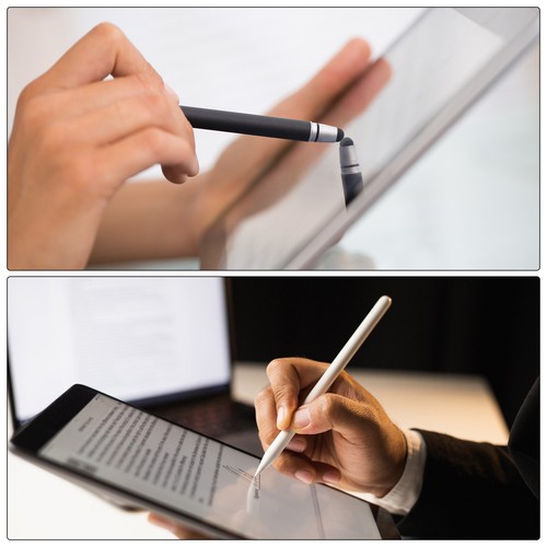 Stylus Pens for All Capacitive Touch Screens 2 in 1 Capacitive Pen, Silver - Photo 7/7