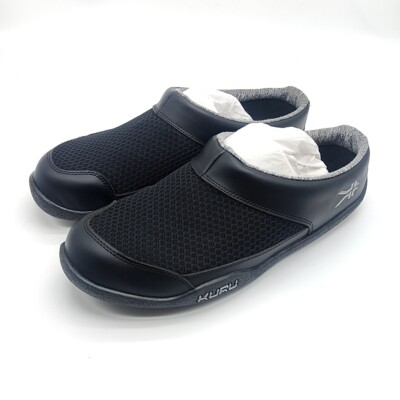 New Kuru Draft Men 7/7.5/8.5/11 Black Mesh Knit Slip On Clog Mule Slippers Shoes