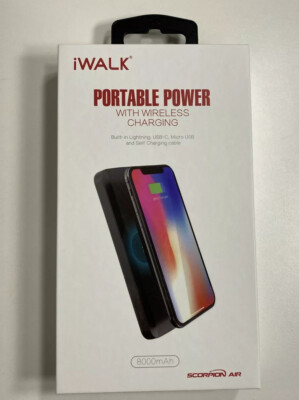 iWalk Phone Charger Wireless Portable Charging Dock Multi Compatible  8000mAh NEW