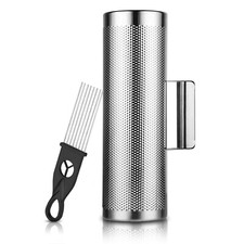 Metal Guiro 12"x 4" Stainless Steel with Scraper Latin Percussion Instrument,...