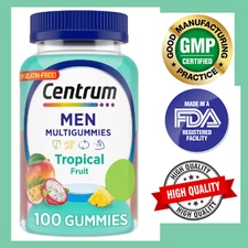 Centrum Men's Multivitamin Gummies, Tropical Fruit Flavors 100ct 50day Supply