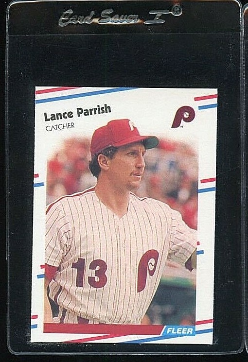 1988 FLEER GLOSSY #310 LANCE PARRISH PHILADELPHIA PHILLIES 