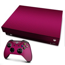 Xbox One X Console Skins Decal Wrap ONLY Pink,black carbon fiber look
