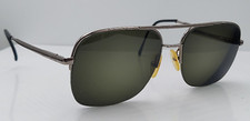 Vintage BerDel Phillip Gunmetal Pilot Half-Rim Sunglasses Italy FRAMES ONLY