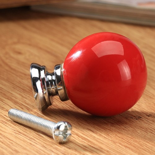 HQ Round Ceramic Cabinet Knobs Pull Handle For Furniture Cupboard Kitchen Drawer - Picture 12 of 24