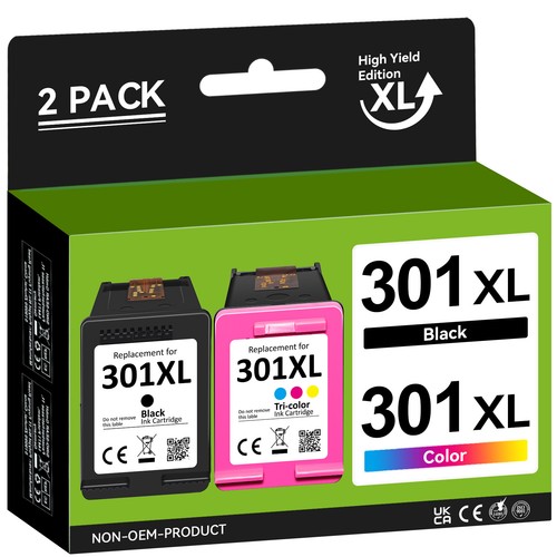HP 301 XL Druckerpatronen Set – 1 Schwarz, 1 Farbe – Kompatibel Mit Envy, Deskjet, Officejet