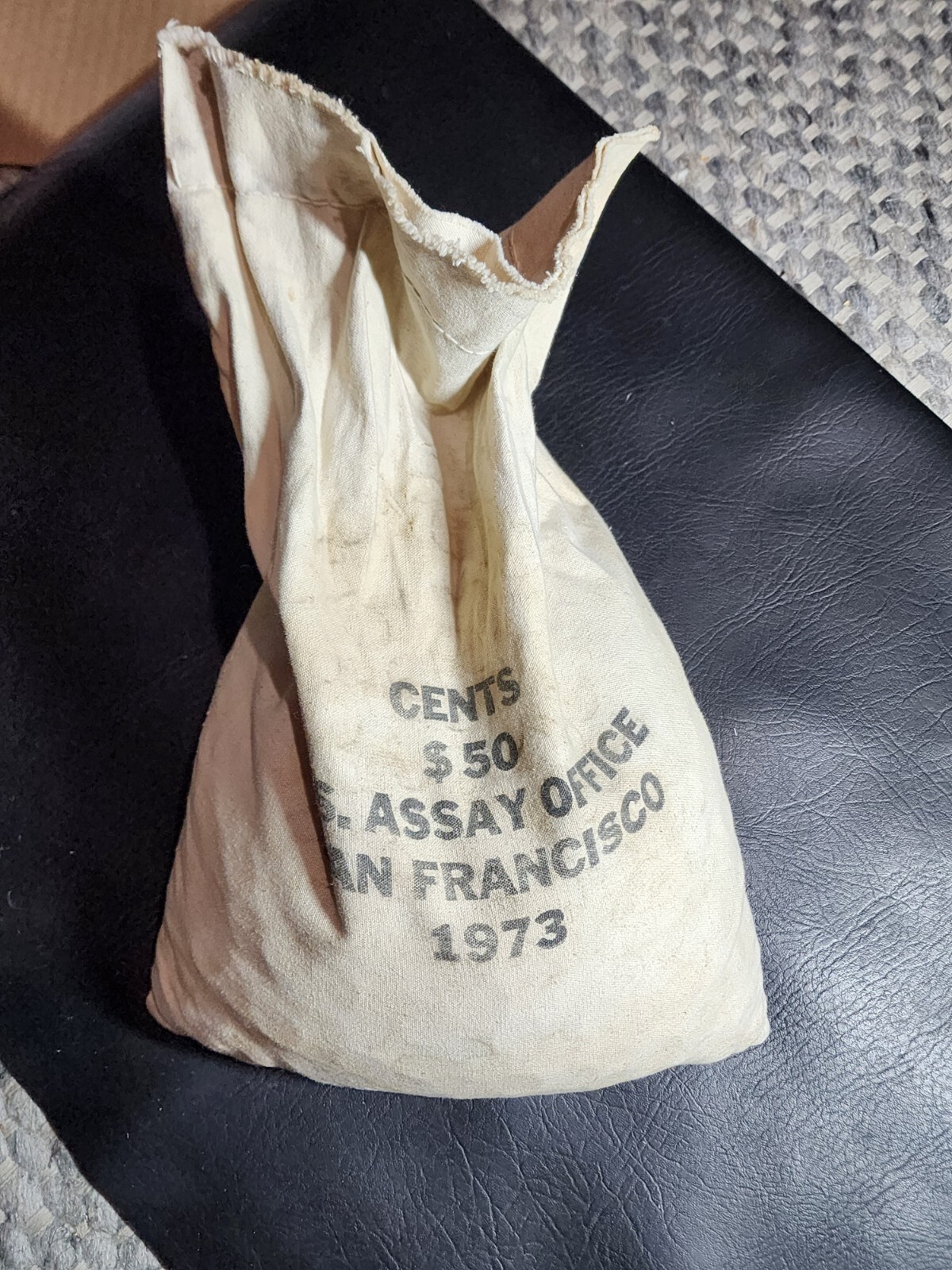 Sealed 1973 S Lincoln Cent Mint Sewn Bag BU Uncirculated 5,000 Pennies