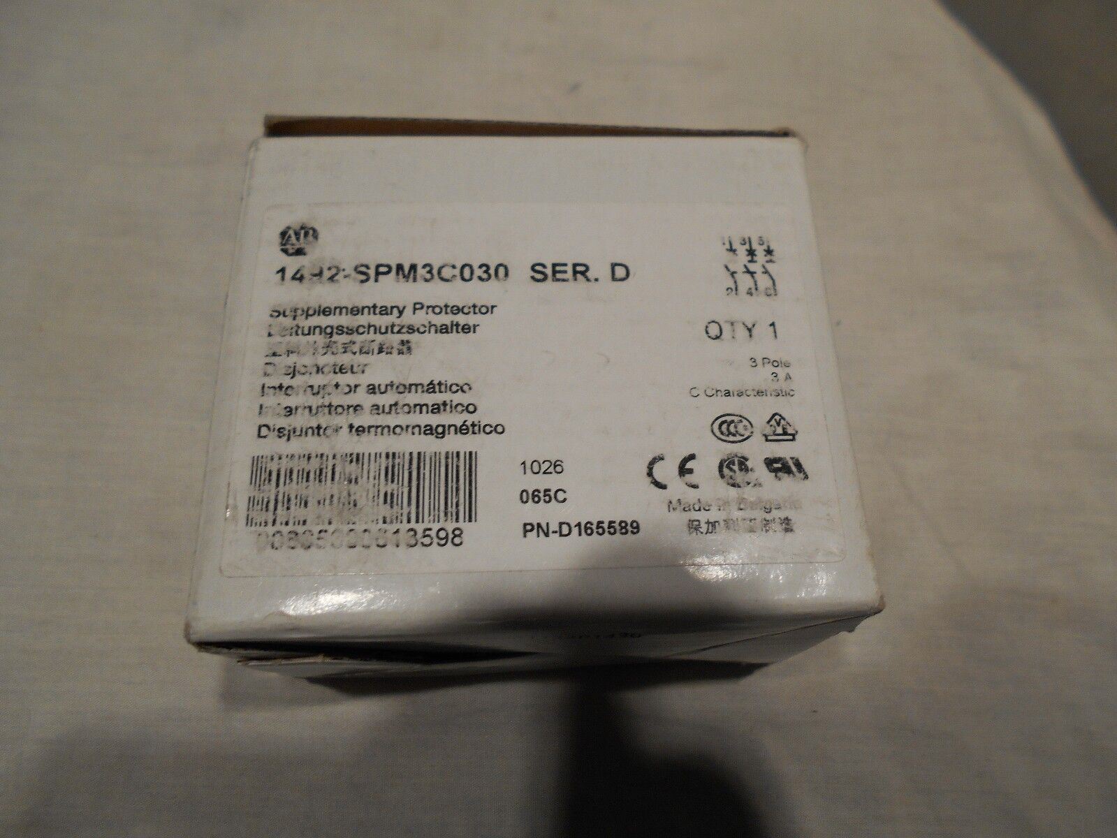 ALEN BRADLEY, 1492-SPM3C030 MCB SUPPLEMENTARY PROTECTOR 3 A