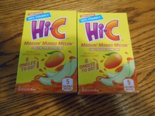 4x Packs Hi-C Singles To Go Mashin' Mango Melon Drink Mix 8 Packets Each .72oz