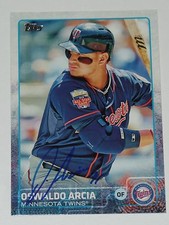 OSWALDO ARCIA SIGNED AUTO'D 2015 TOPPS  CARD #643 MINNESOTA TWINS PADRES RAYS