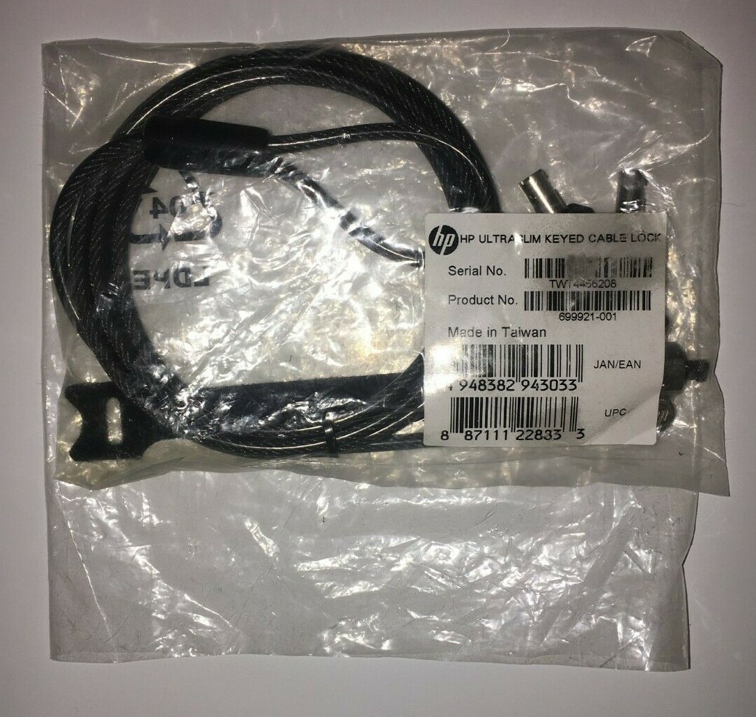 HP Ultraslim Keyed Cable Kensington Laptop Lock 699921001 eBay