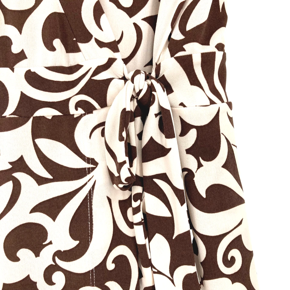 Vestido envolvente jersey cintura anudada lateral cachemira BISOU BISOU para mujer talla 8 Foto 4 de 4