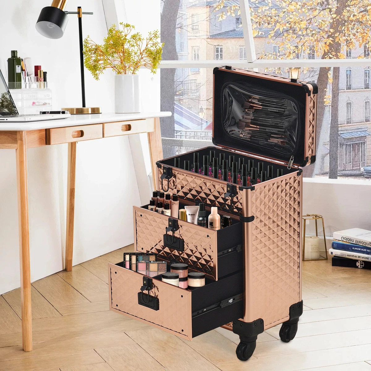 Makeup vanity case trolley hot sale