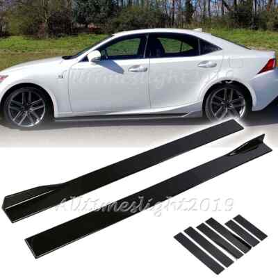 #ad #ad For Lexus IS250 IS300 IS350 Side Skirts Splitter Spoiler Chin Lip Glossy Black $52.99