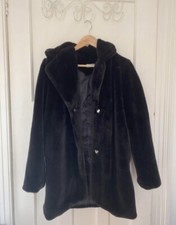 Black Faux Fur Coat