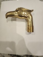 Antique Solid Brass Eagle Head Cane Walking Stick Head
