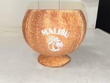 2 x MALIBU REAL COCONUT CUP RETRO TIKI RUM COCKTAIL HOME BAR Man Cave