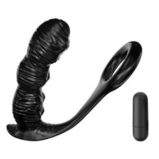 Male Prostate Massager Anal Plugs Vibrator Delay Ejaculation Ring Butt Plug G Sp