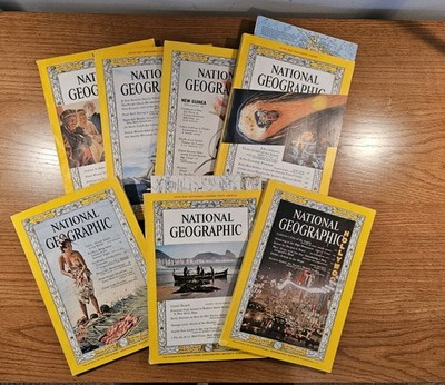 National Geographic Magazine 1962 Lot of 7 Issues