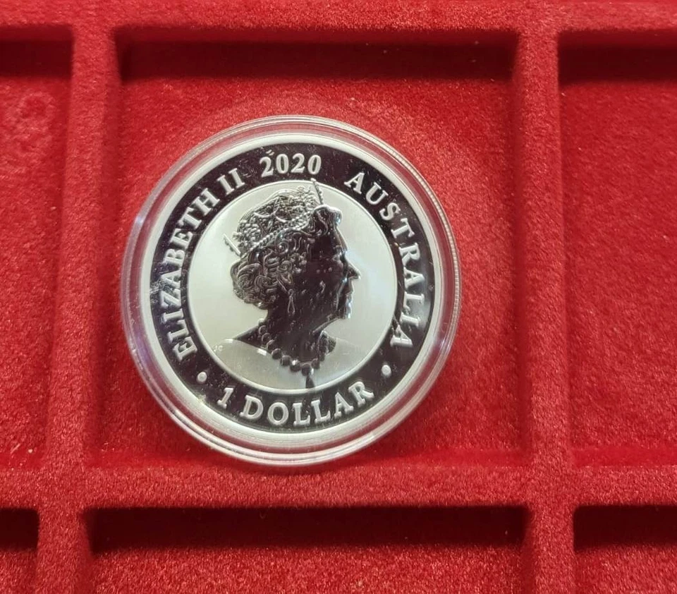 1 Dollaro  Australia 1 oz 2020 Silver 9999 Swan Cigno Schwan Silbermünzen  UNC - Immagine 2 di 2