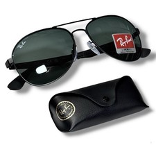 Ray Ban RB3549 006/71 Matte Black Green Sunglasses 58-16mm Authentic