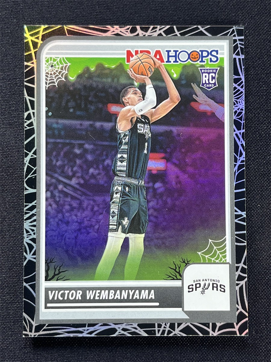 2023-24 Haunted NBA Hoops Victor Wembanyama #108 Spider Web Holo RC Case Hit SSP