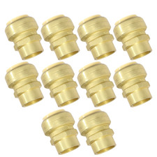 10 Pack XFITTING 1" Push Fit x 3/4" Female NPT Threaded Adapter, Lead Free Brass
