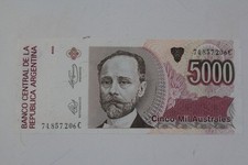 Mint condition 5000 Austral Islands banknote, Argentina 1989-1991 (75925)