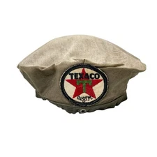 VTG 50s Texaco Service Station Attendant Uniform Hat Part (Top Of Hat Only) READ