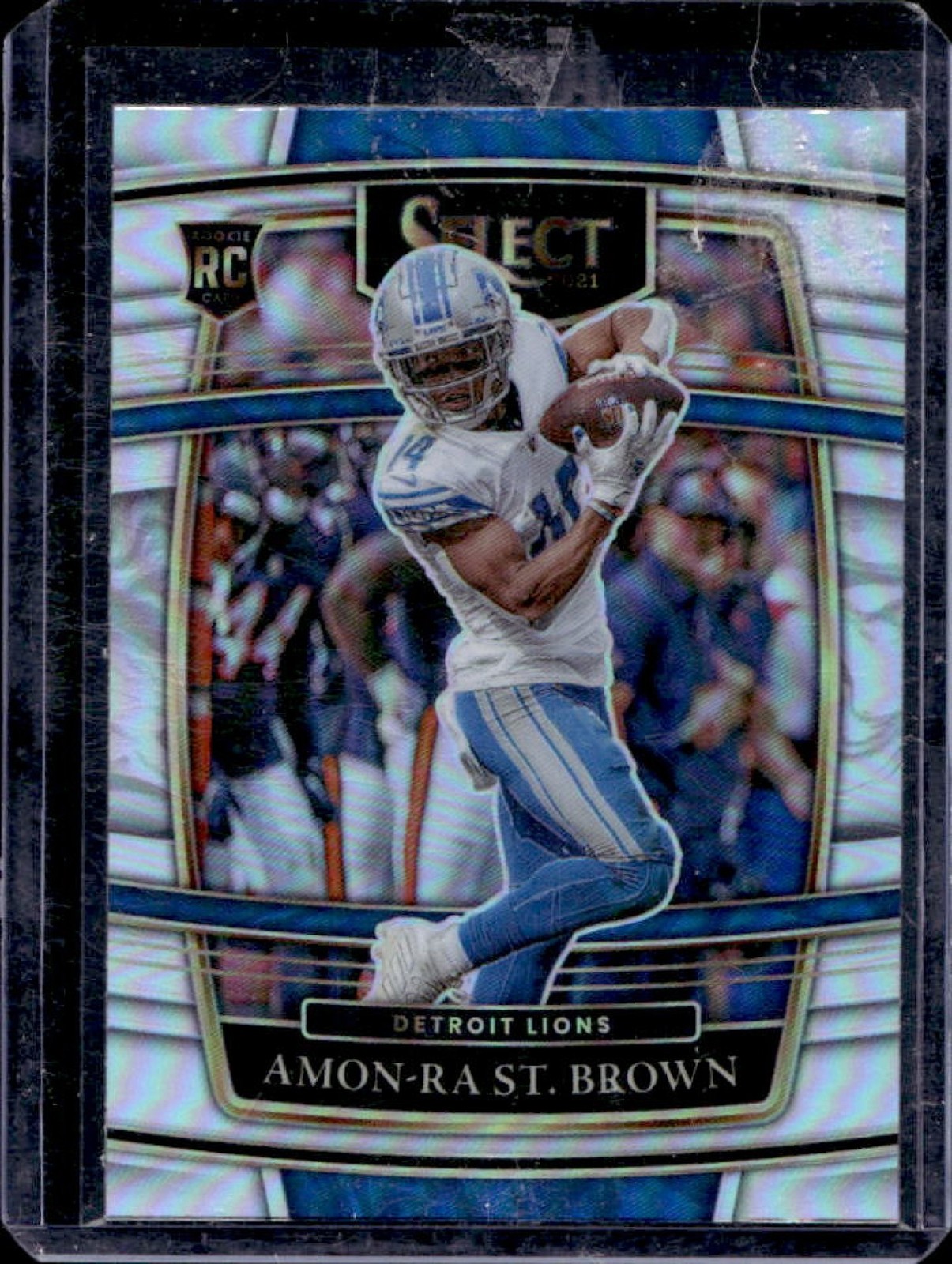2021 Select Amon-Ra St. Brown RC Silver Prizm Rookie Concourse #73 Lions