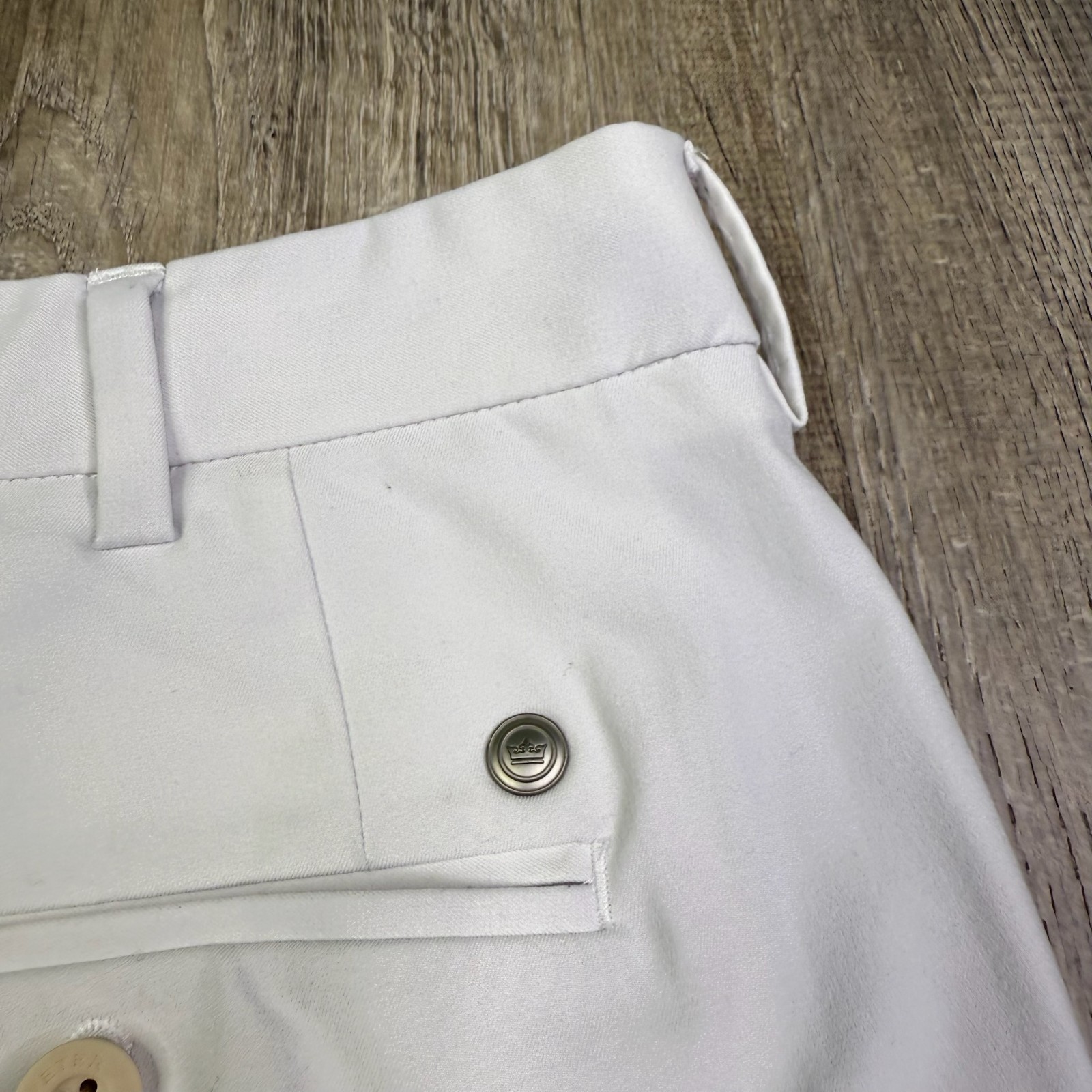 Peter Millar Mens 9" White Solid Flat Front Class… - image 6