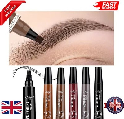 Microblading Tattoo Augenbraue 3D Liquid Ink Pen Wasserdicht 4 Gabel Pencil Brow