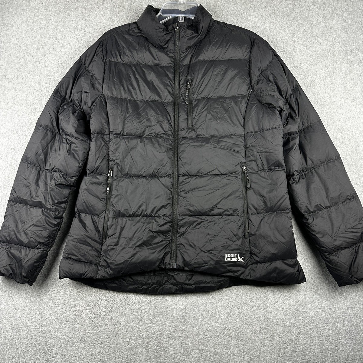 Eddie Bauer Jacket Womens Large Black 650 Down Insulated Puffer