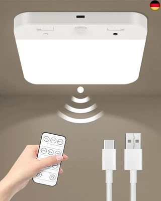 NEEMOSI Ein Stück LED Deckenleuchte mit Bewegungsmelder?6000mAh Akku