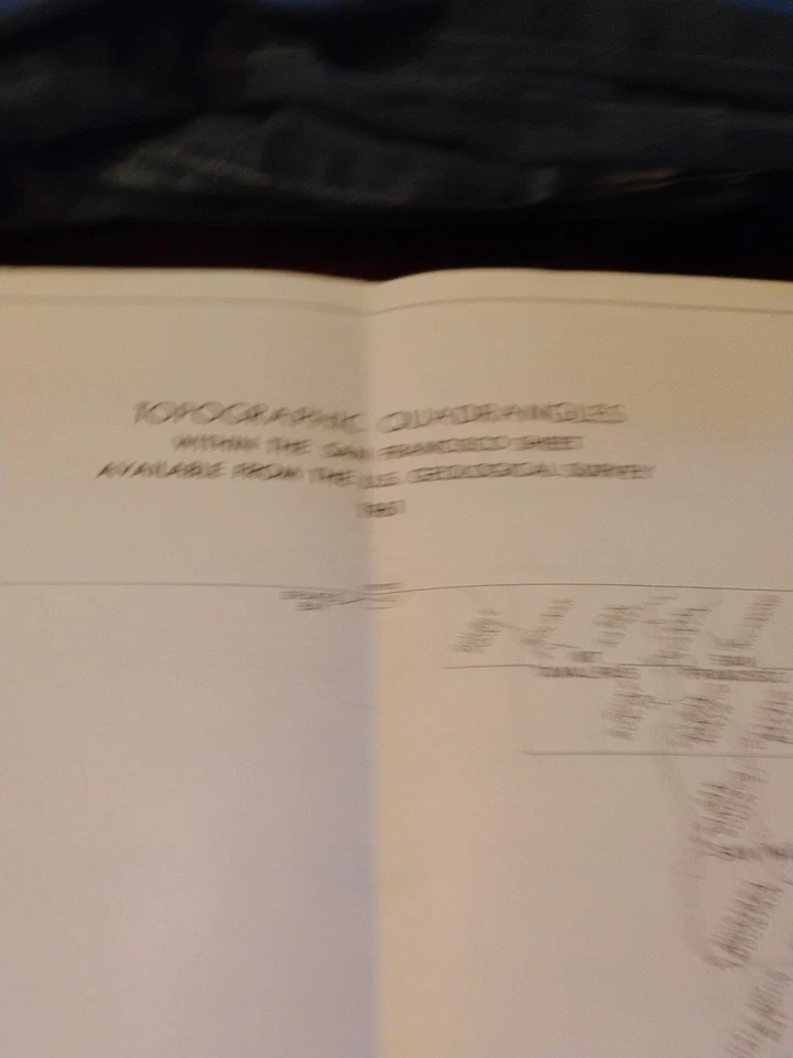 Antigua hoja de datos explicativa mapa geológico de California de San Francisco raro Foto 3 de 4