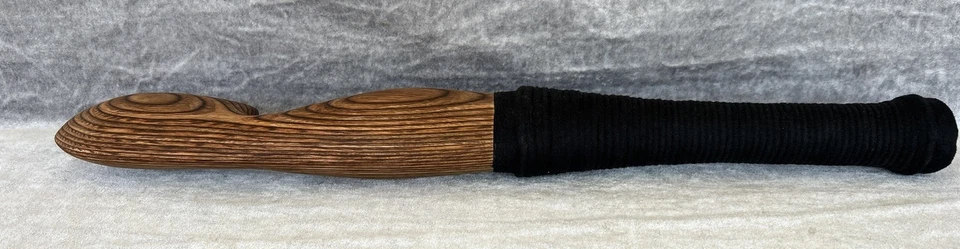 Garrote de madera laminada artesanal, Shillelagh, arma primitiva, artes marciales Foto 3 de 4
