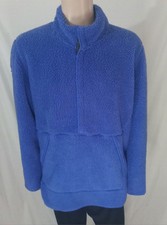 Nike Yoga Sherpa Fleece Pullover Jacket Blue DD2182-430 Mens Size XL