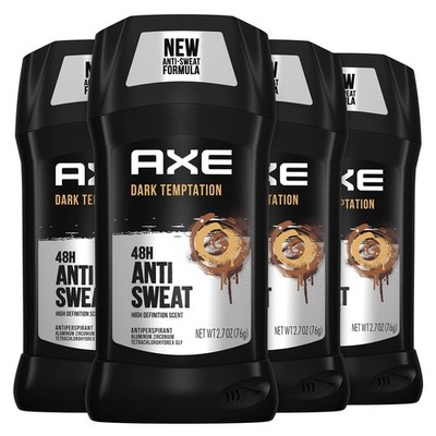 AXE Antiperspirant Stick For Men Long 2.7 Ounce (Pack of 4), black 