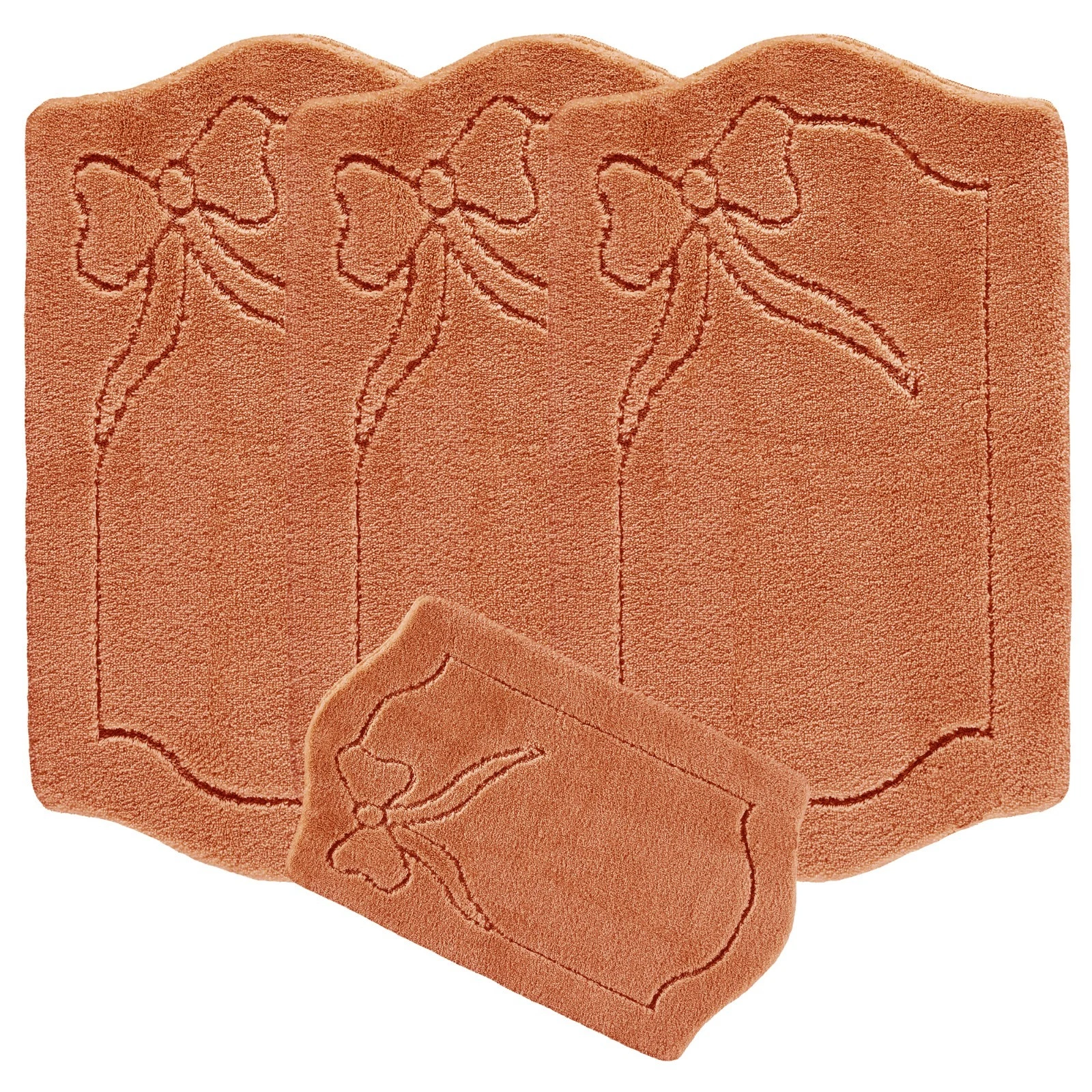 ROMANY GYPSY WASHABLE 4PCS MAT SET, CARAVAN SIZES 75X125CM Leafy