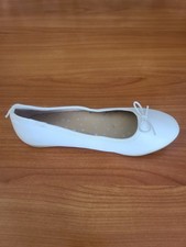 Cat Jack Diana Girls White Ballet Flats Slip-On Casual Dress Shoes Kids Size 2